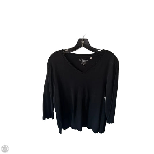 Top 3/4 Sleeve Basic By Chicos In Black, Size: L