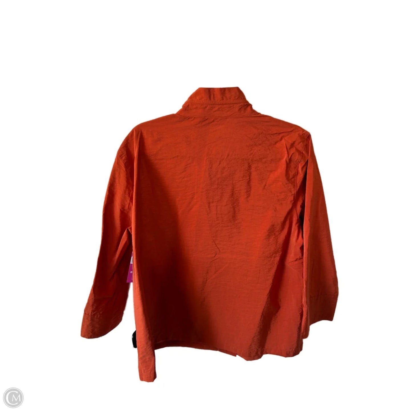 Jacket Shirt By Ali Miles In Orange, Size: Xl