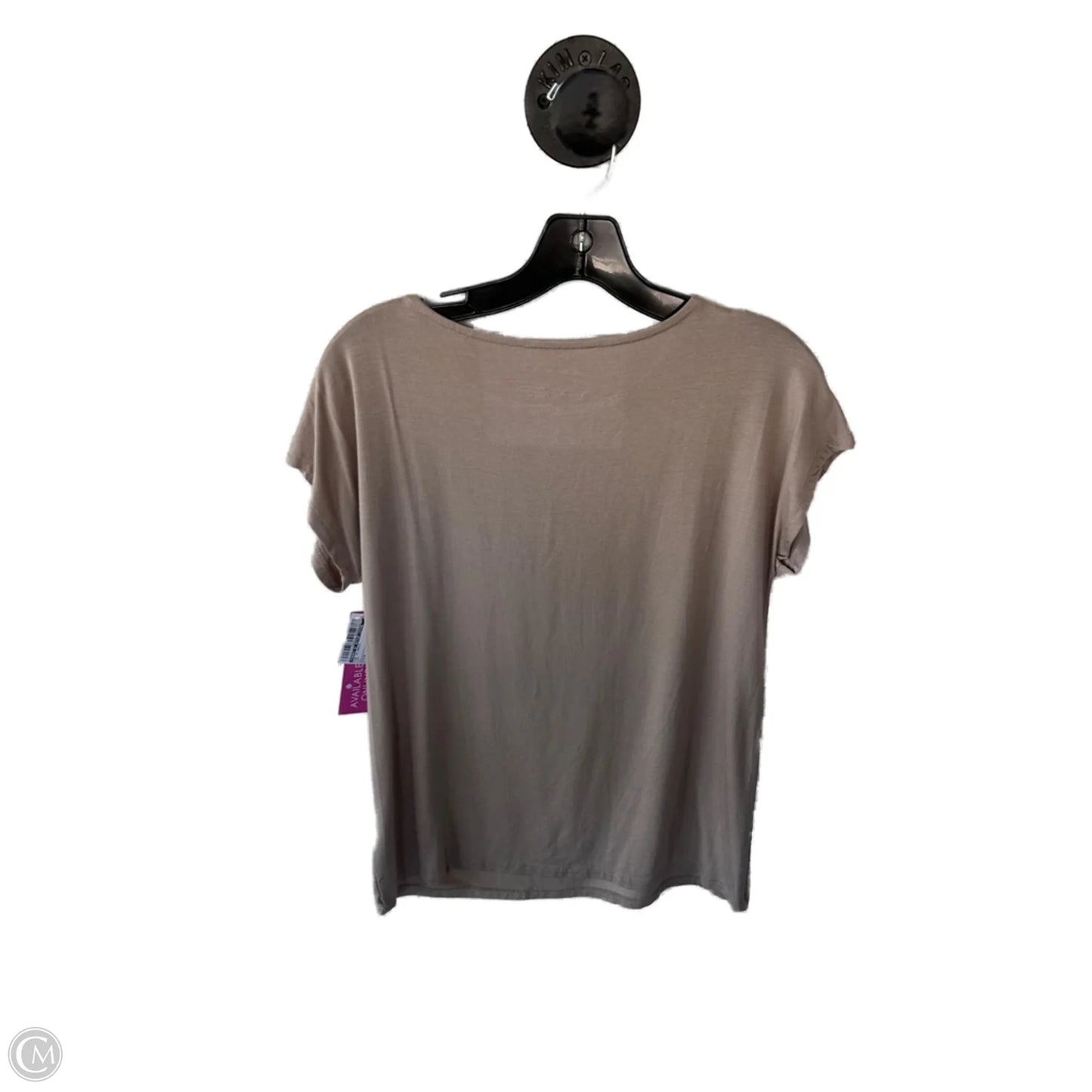 Top Short Sleeve Basic By Tahari By Arthur Levine In Tan, Size: M