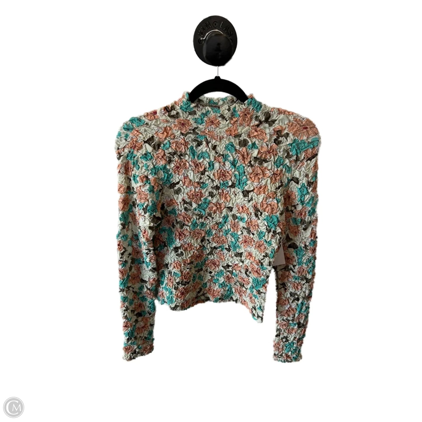 Top Long Sleeve By Dolan Left Coast In Green & Orange, Size: M