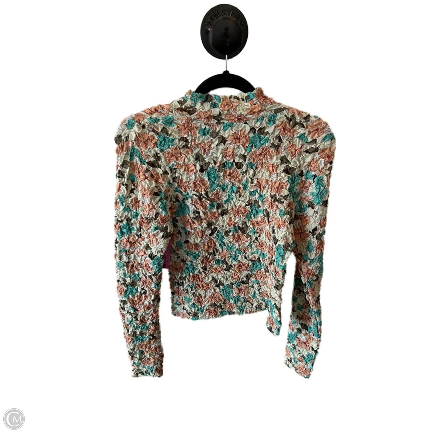 Top Long Sleeve By Dolan Left Coast In Green & Orange, Size: M