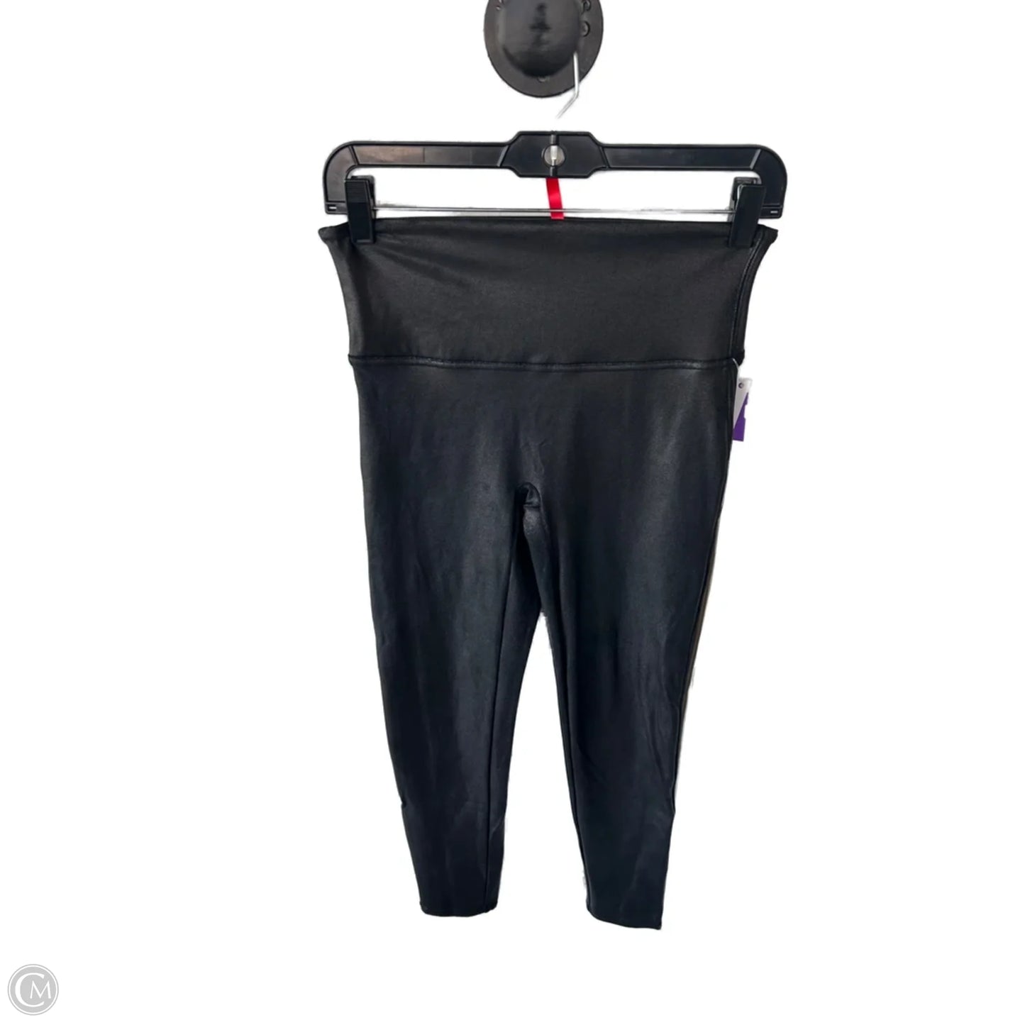 Pants Leggings By Spanx In Black & Gold, Size: 8