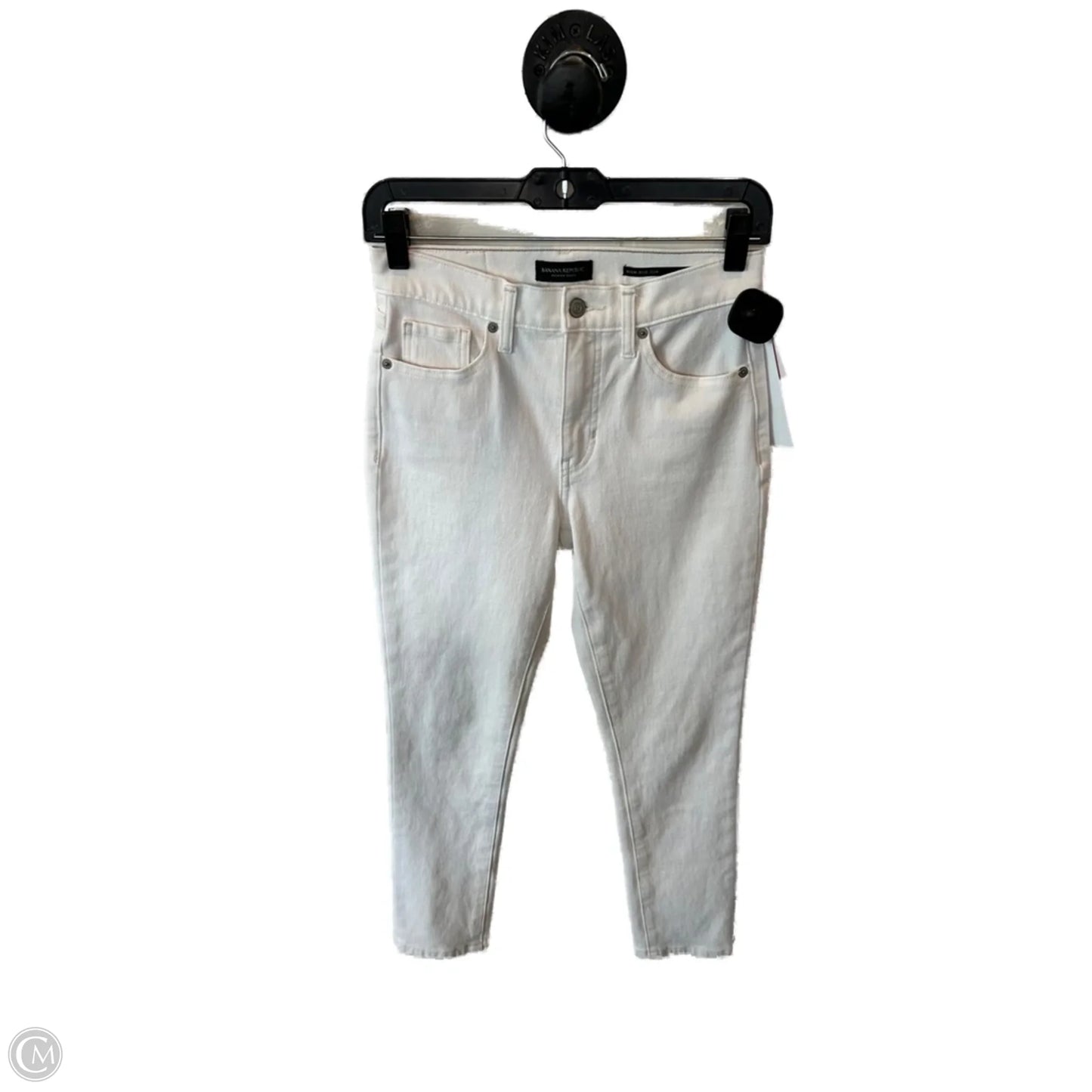 Jeans Straight By Banana Republic In White Denim, Size: 2