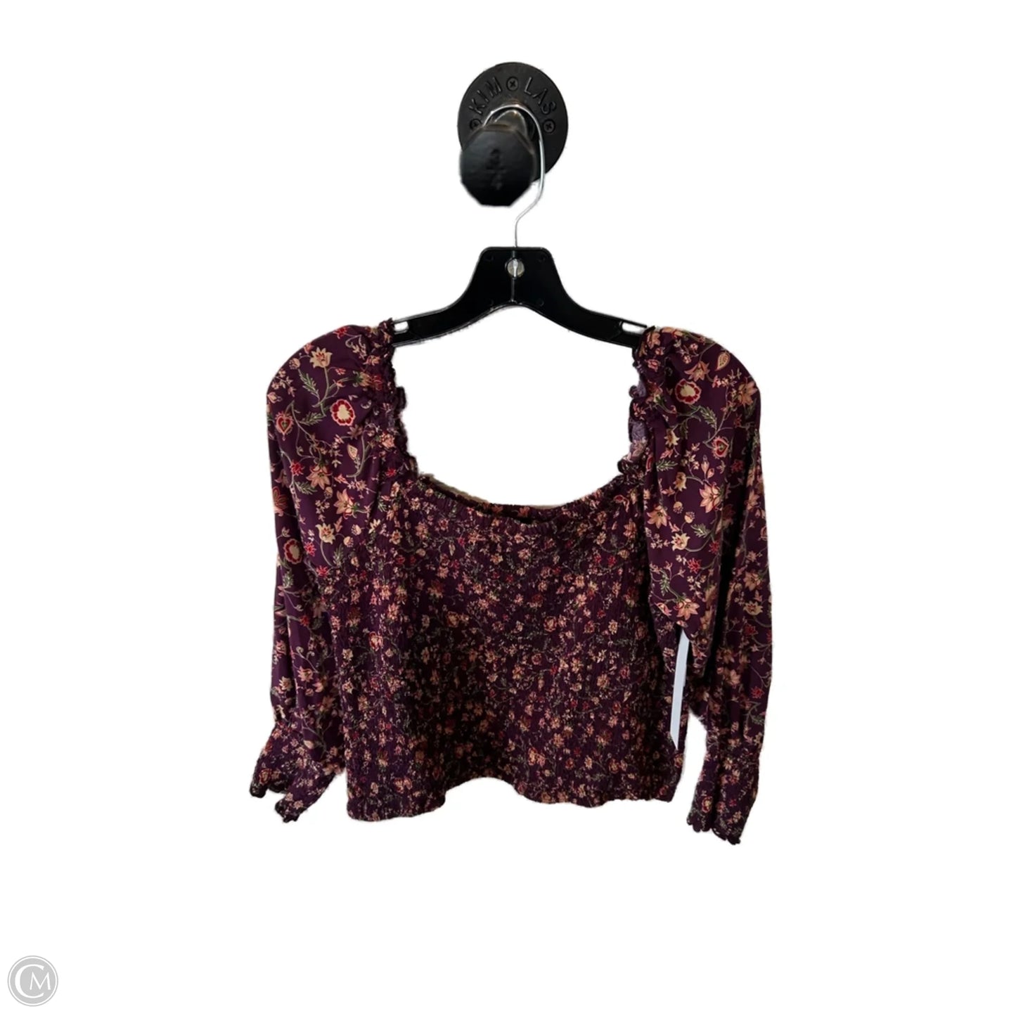 Top Long Sleeve By Allen Solly In Purple, Size: Xl