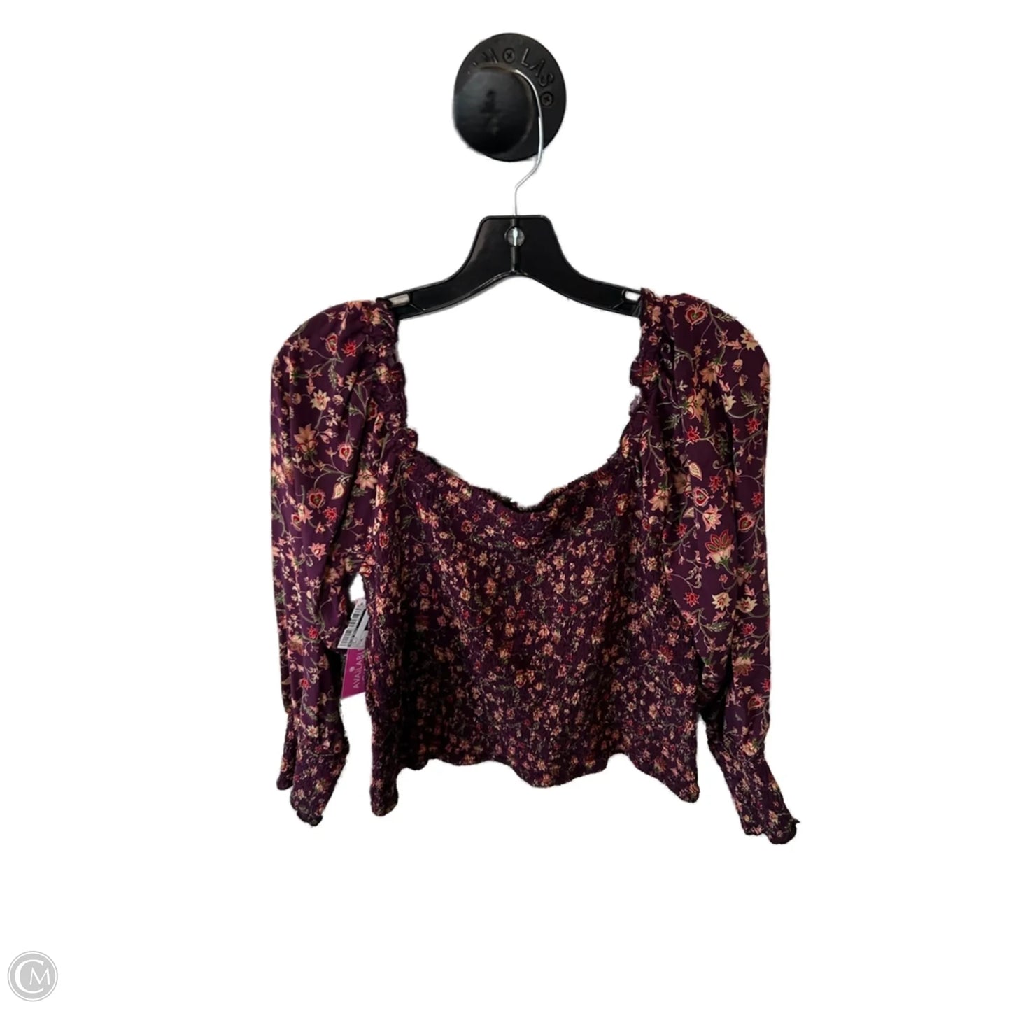 Top Long Sleeve By Allen Solly In Purple, Size: Xl