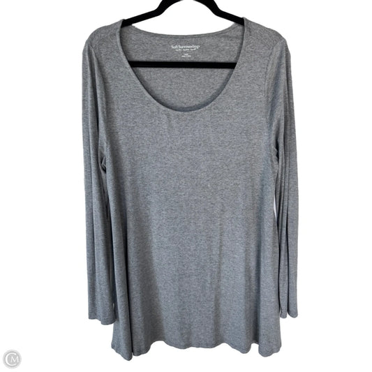 Top Long Sleeve Basic By Soft Surroundings In Grey, Size: L