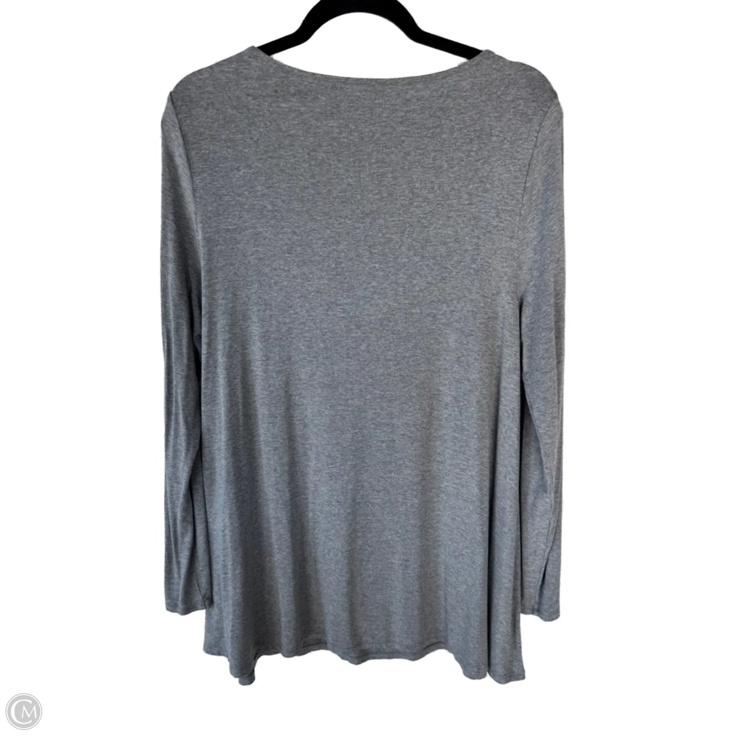 Top Long Sleeve Basic By Soft Surroundings In Grey, Size: L