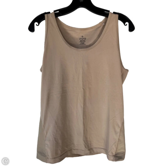 Top Sleeveless Basic By Clothes Mentor In Tan, Size: Xl