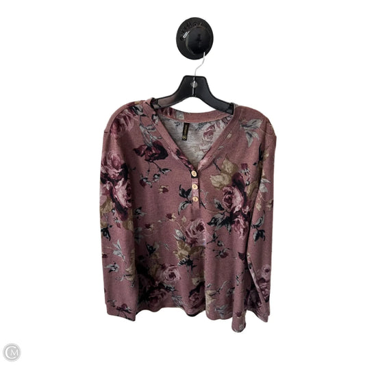 Top Long Sleeve By Cmf In Pink, Size: 2x