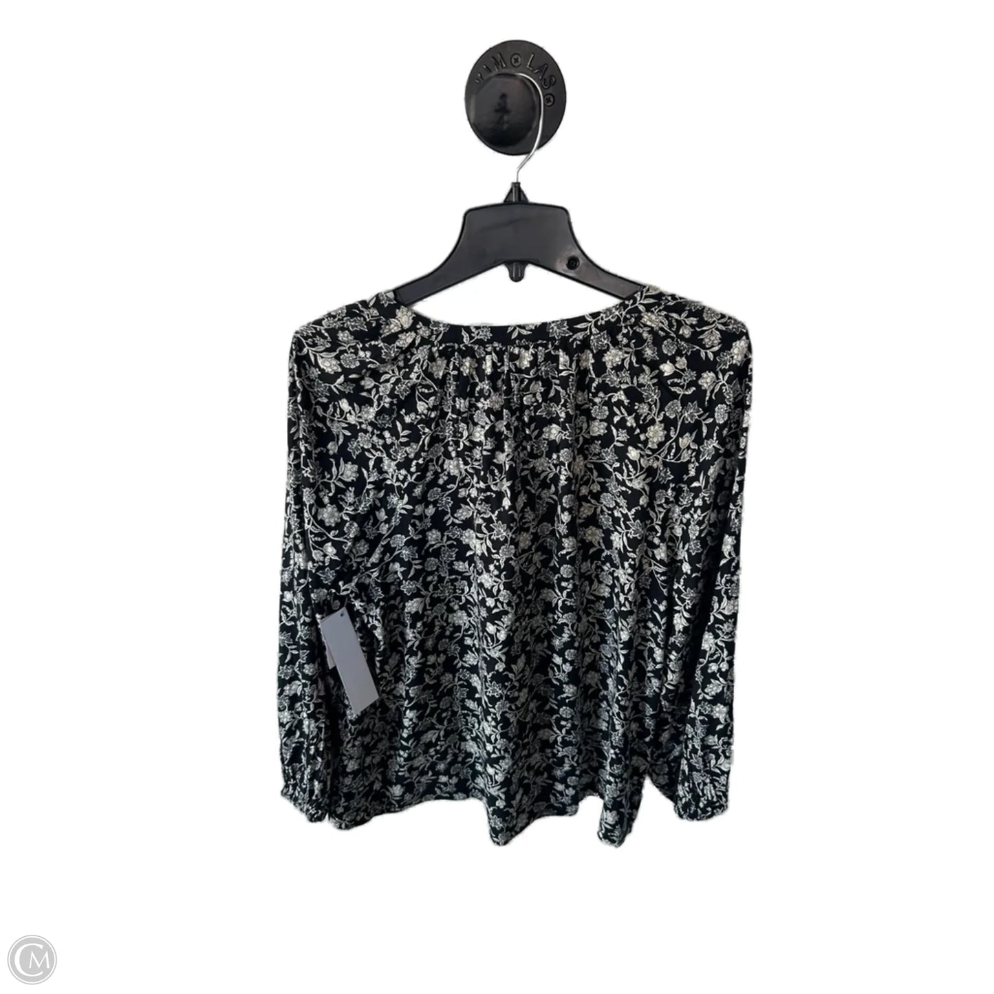 Top Long Sleeve By Old Navy In Black & Tan, Size: M