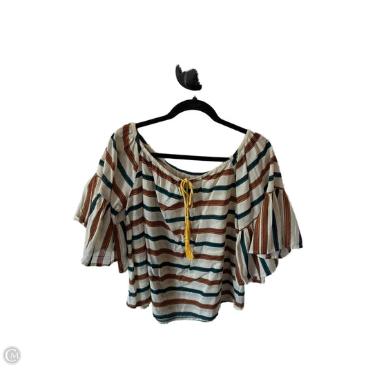 Top 3/4 Sleeve By Cmb In Tan, Size: S