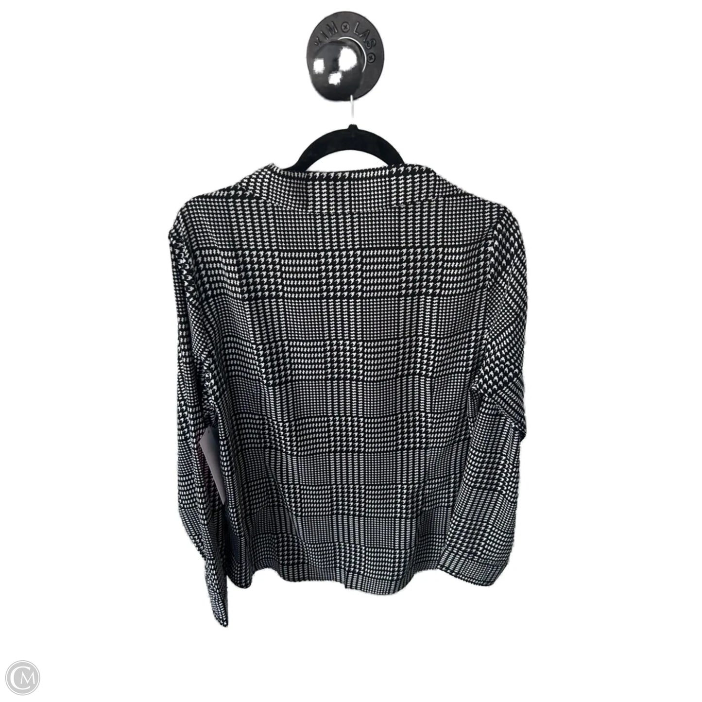 Top Long Sleeve By Appleseeds In Black & White, Size: Xl