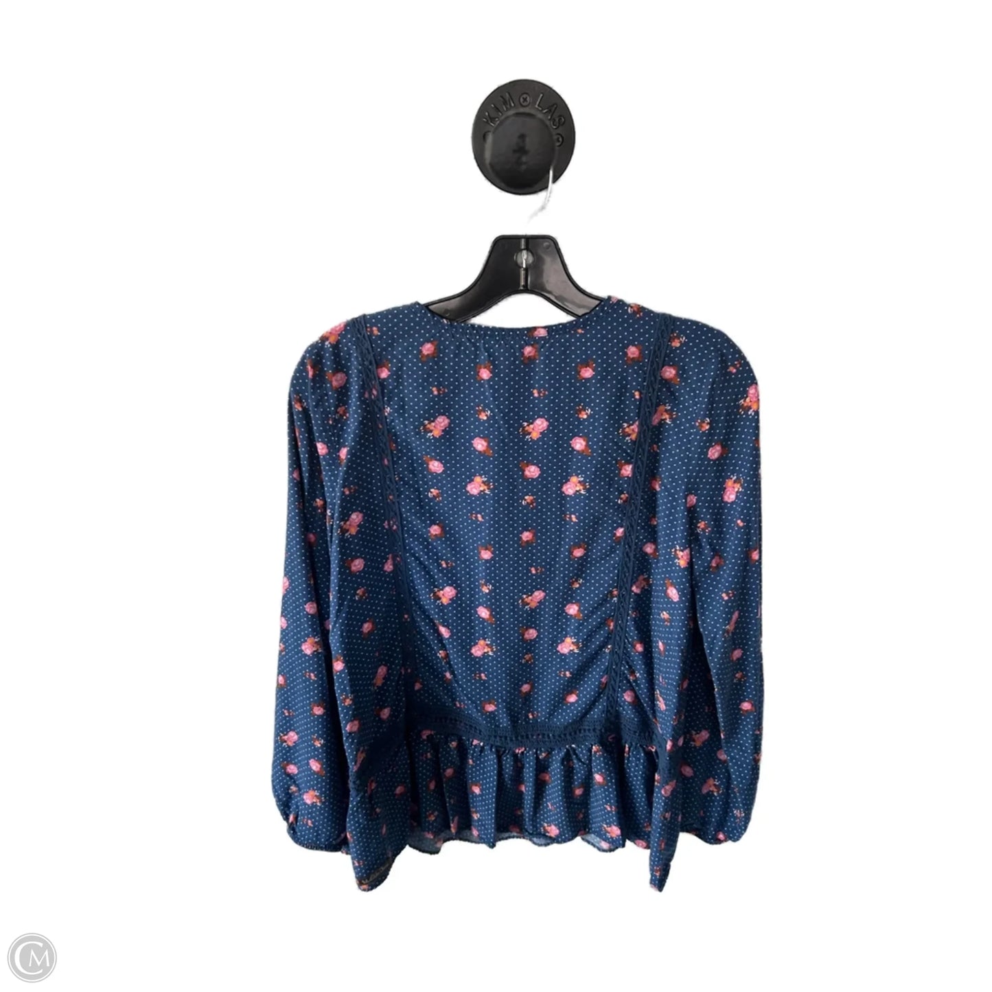 Top Long Sleeve By Matilda Jane In Blue & Pink, Size: S