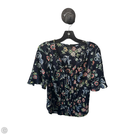 Top Short Sleeve By Ann Taylor In Blue & Green, Size: S