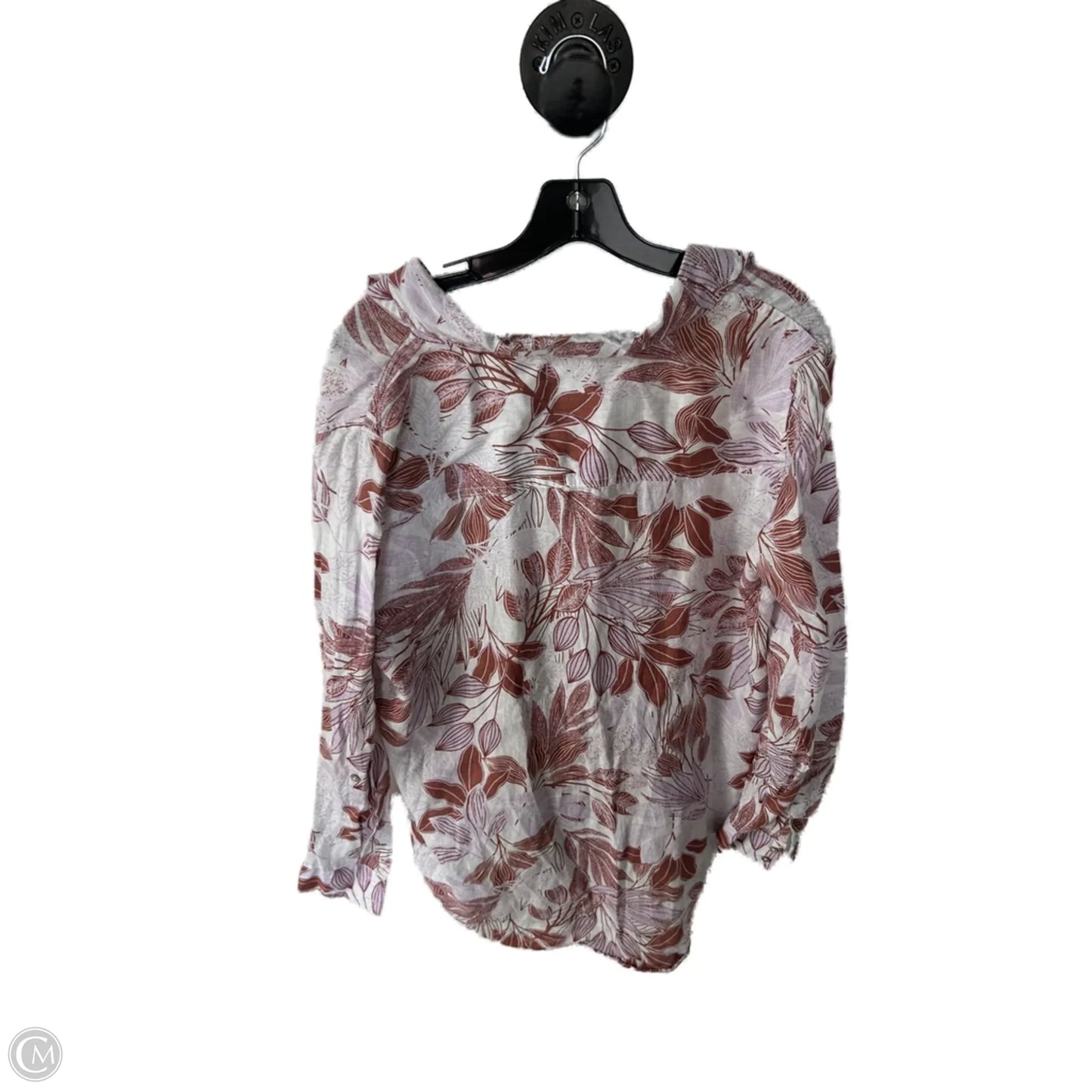 Top Long Sleeve By T Tahari In Brown & Purple, Size: L