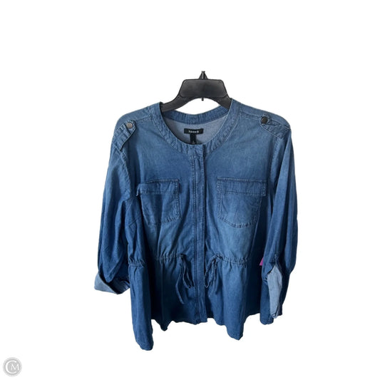 Top Long Sleeve By Torrid In Blue Denim, Size: 2x