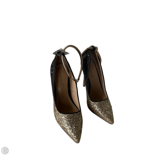 Shoes Heels Stiletto By Shoedazzle In Black & Gold, Size: 9.5