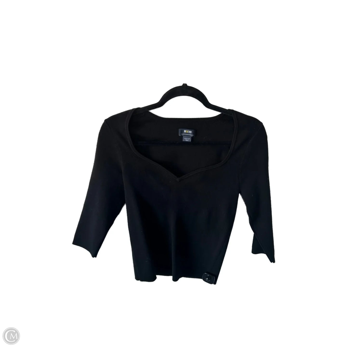 Sweater Short Sleeve By Maeve In Black, Size: M