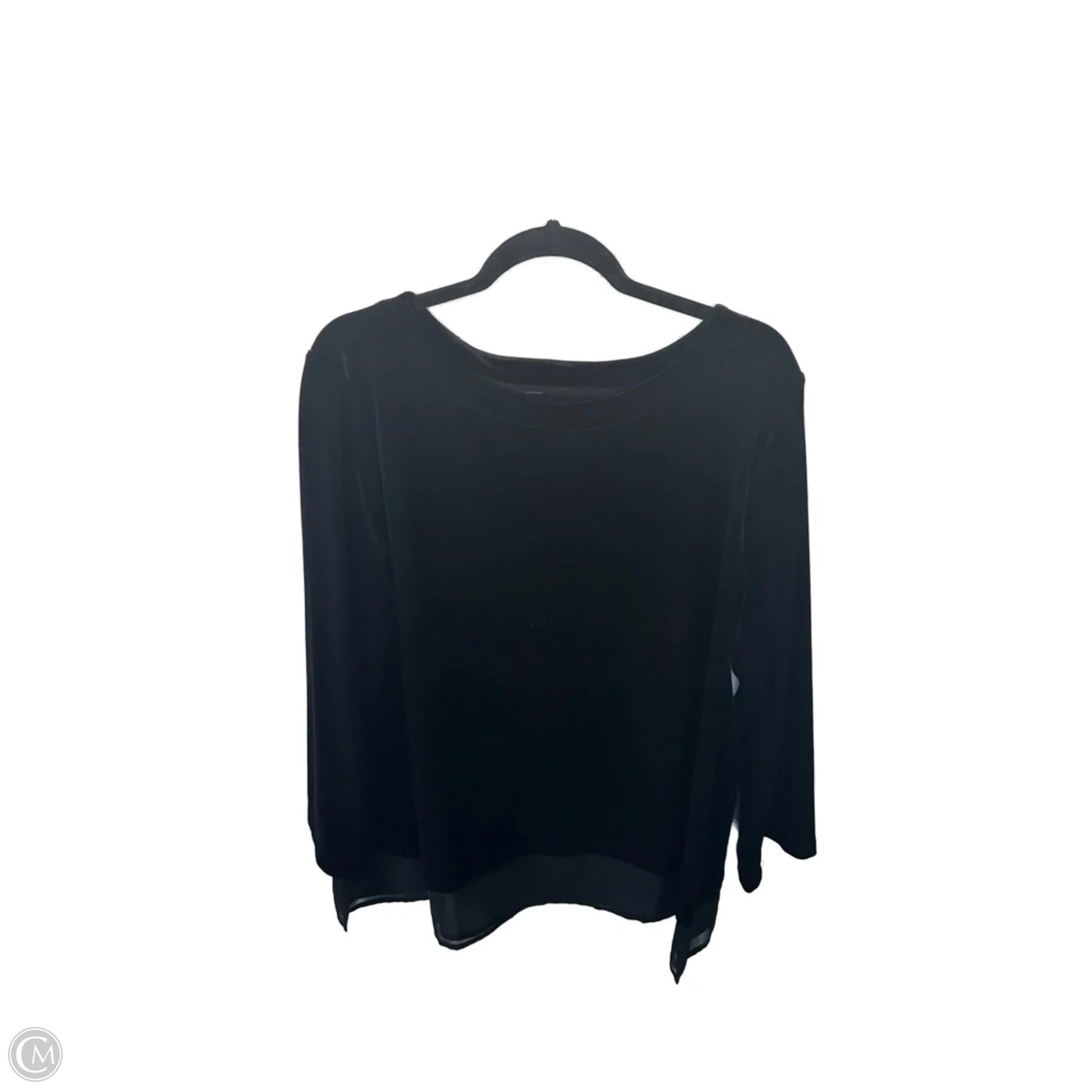 Top Long Sleeve By Chicos In Black, Size: Xxl