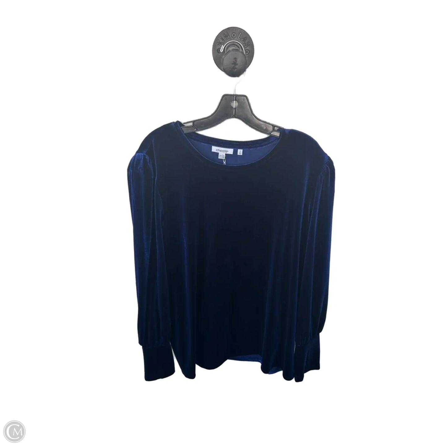Top Long Sleeve By Chicos In Blue, Size: Xxl