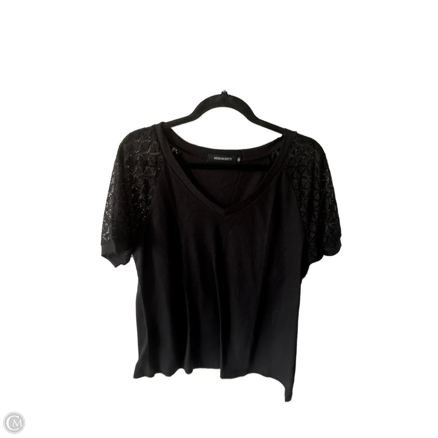 Top Short Sleeve Basic By Cmf In Black, Size: Xl