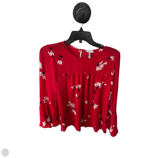 Top Long Sleeve By Joie In Red & White, Size: M