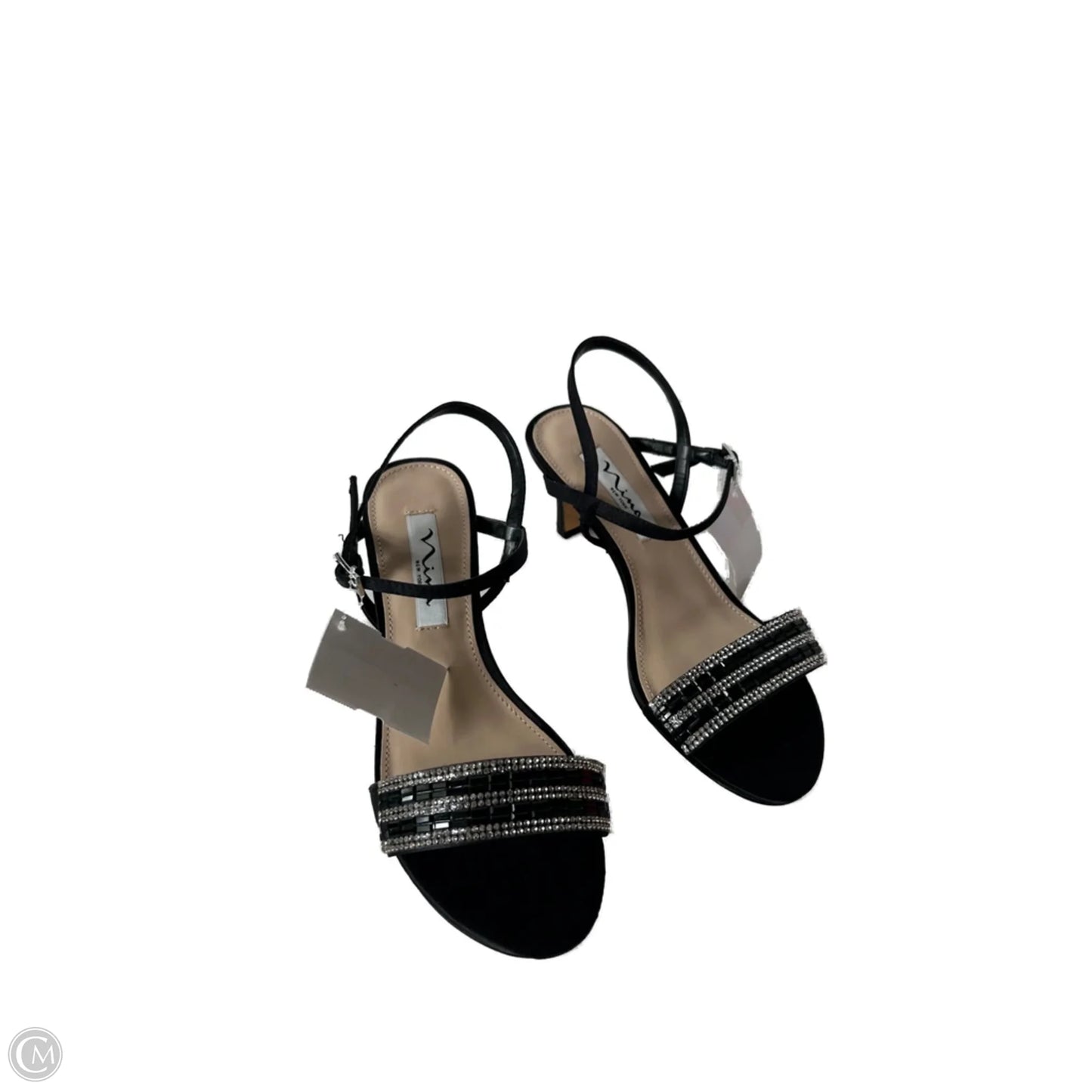 Sandals Heels Kitten By Nina In Black, Size: 6.5