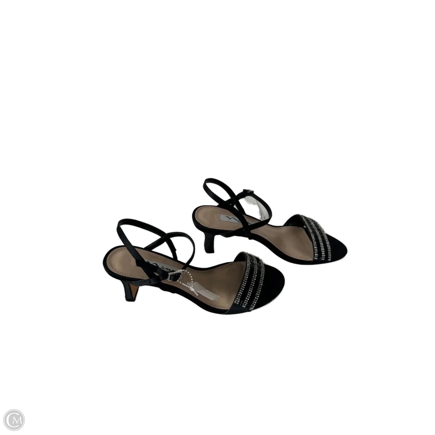 Sandals Heels Kitten By Nina In Black, Size: 6.5