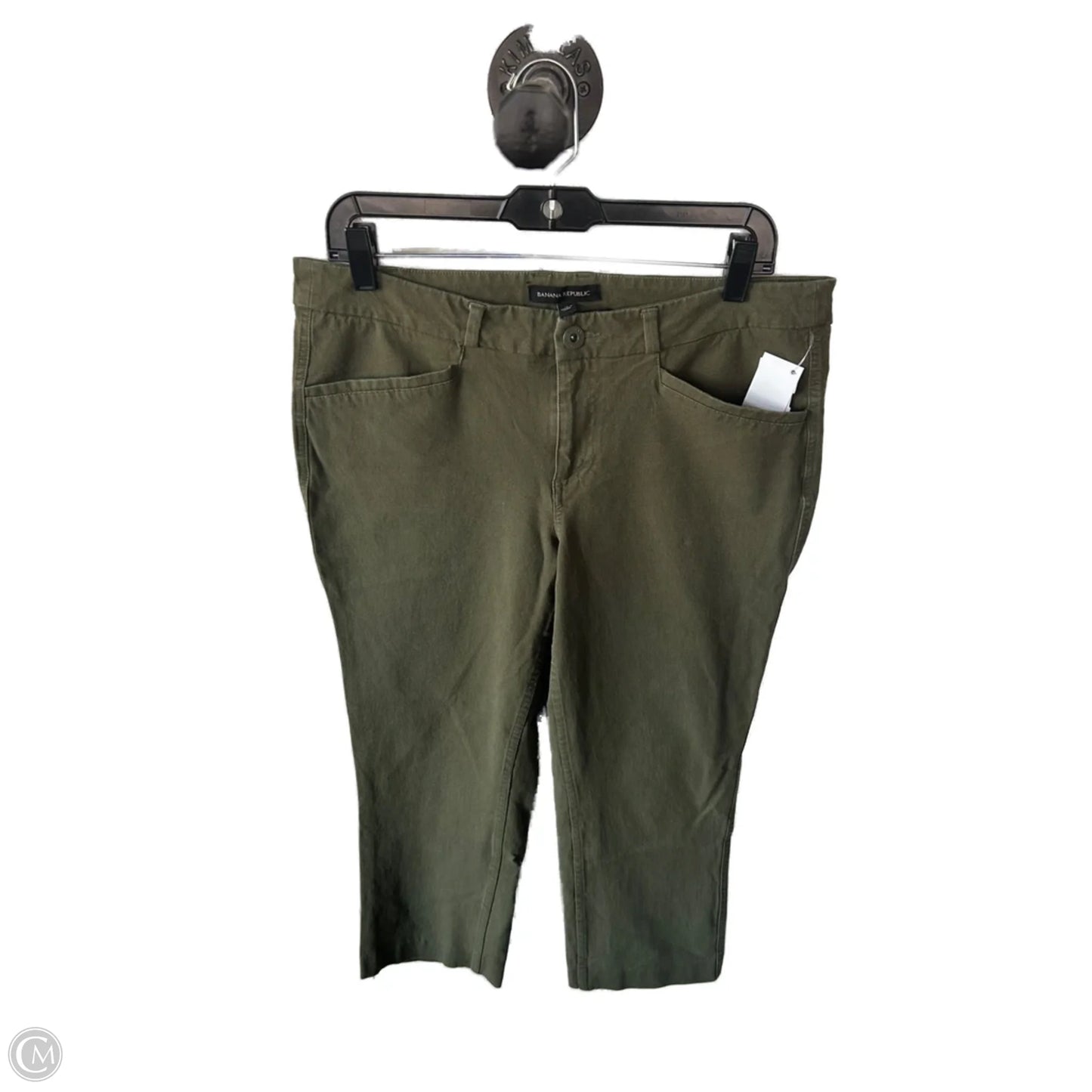 Pants Cropped By Banana Republic In Green, Size: 10