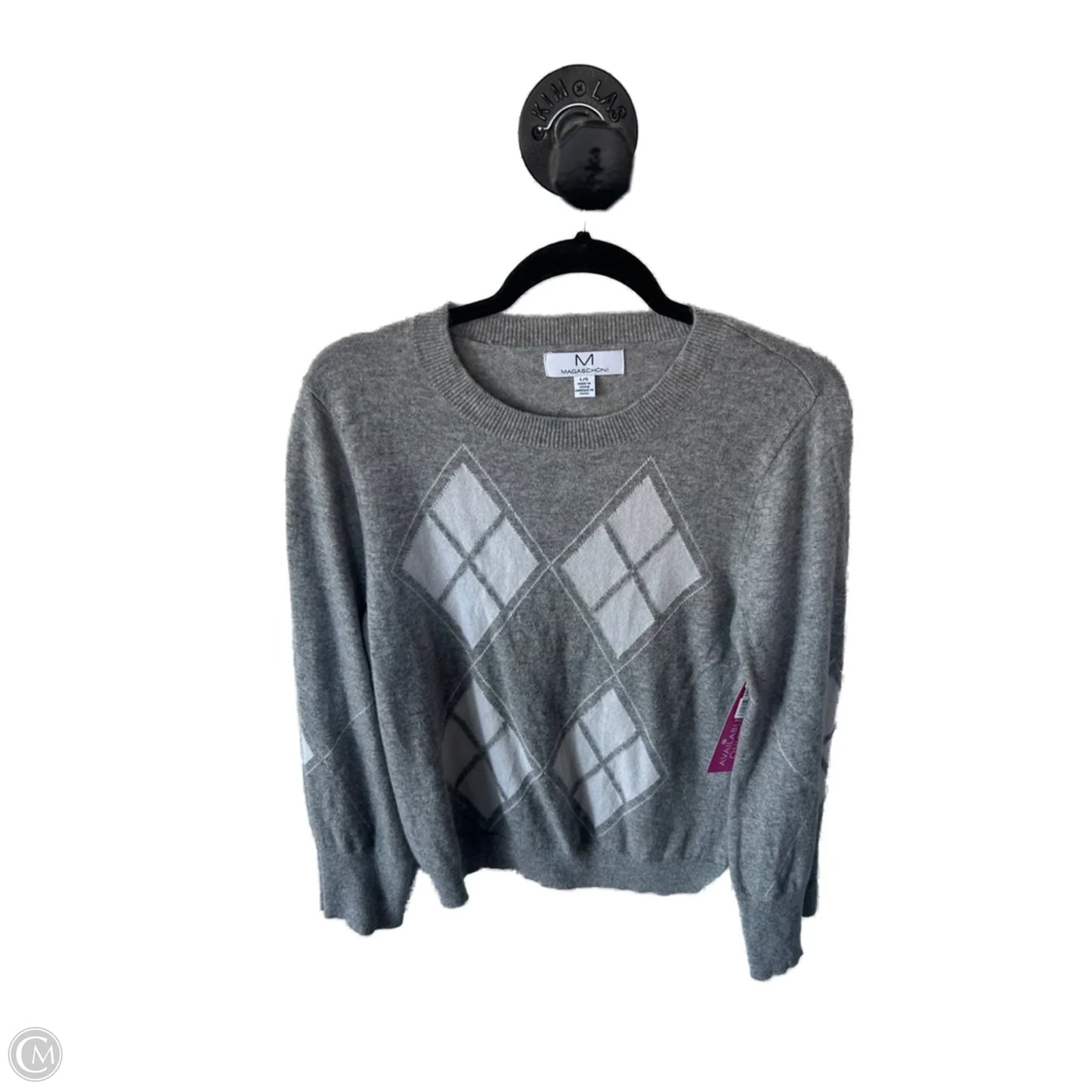 Sweater Cashmere By Cmc In Grey & White, Size: L