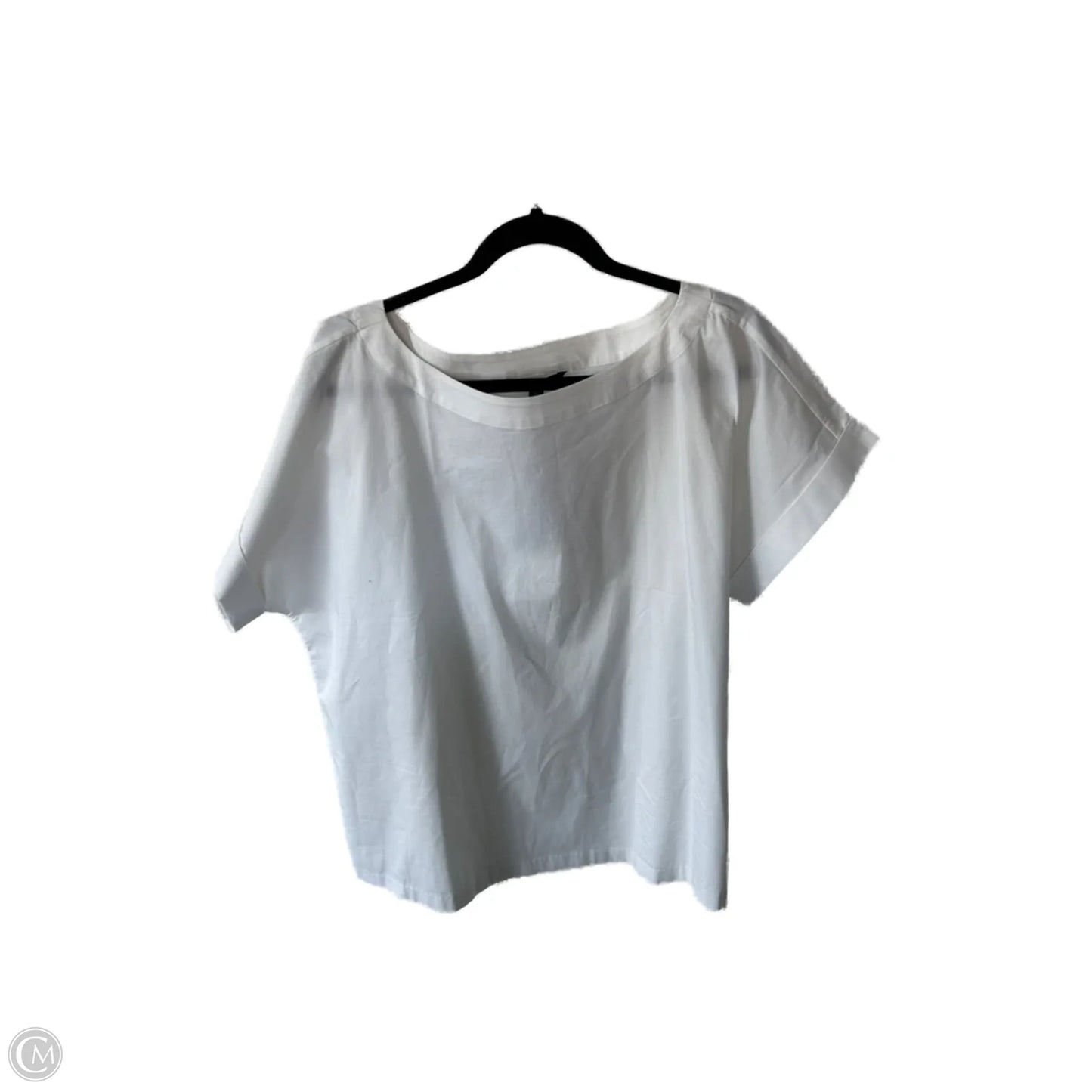 Top Short Sleeve By Banana Republic In White, Size: Xl