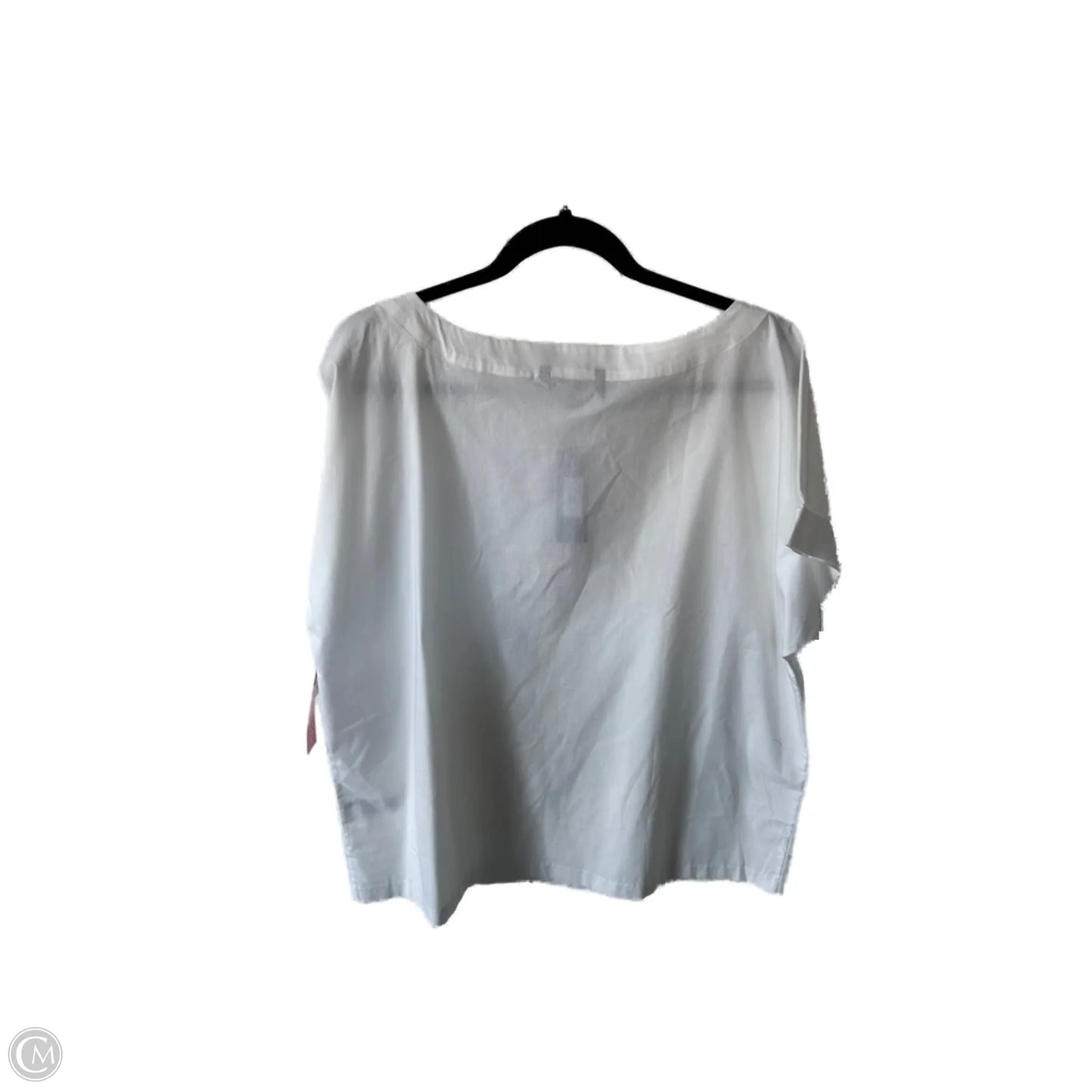 Top Short Sleeve By Banana Republic In White, Size: Xl