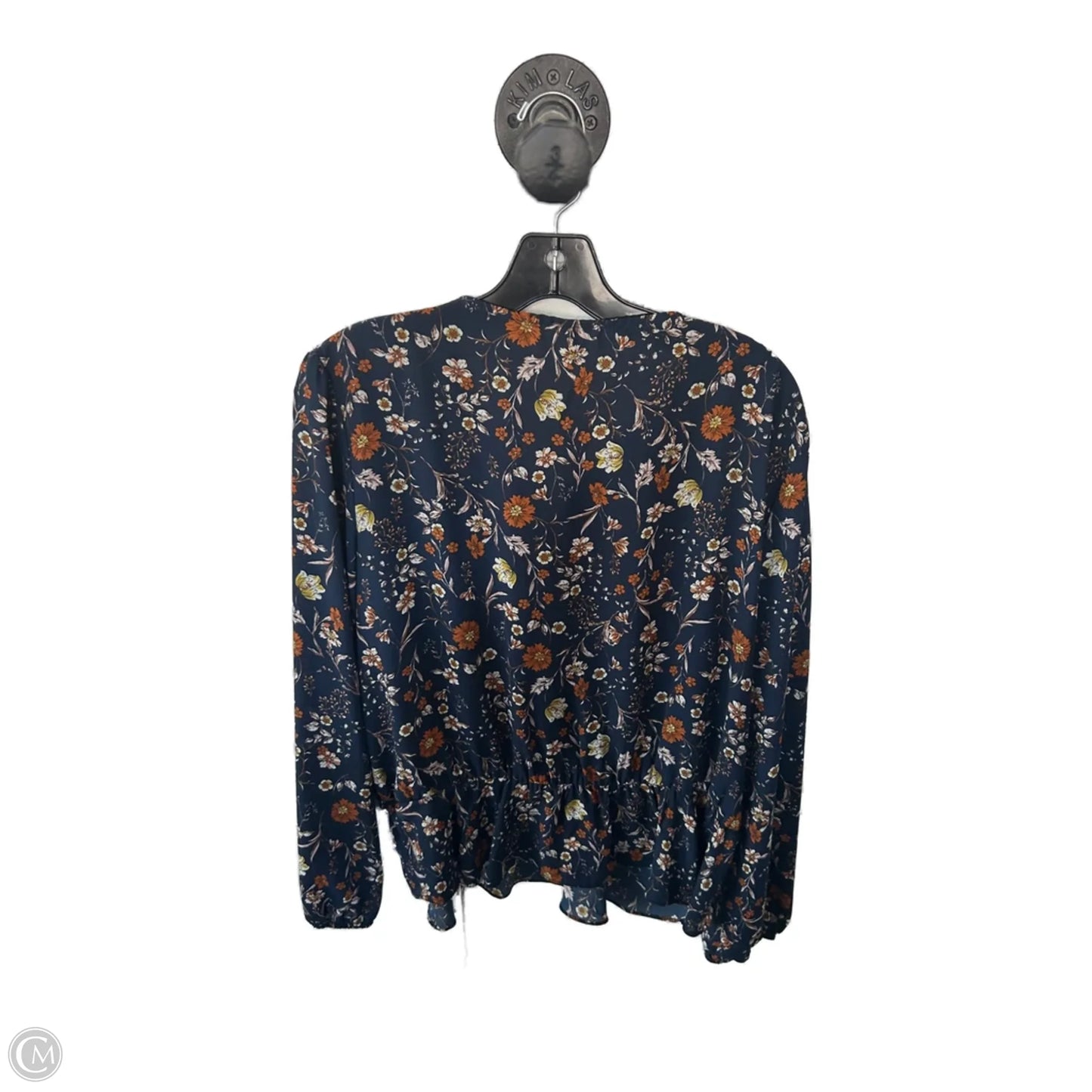 Top Long Sleeve By Clothes Mentor In Blue & Brown, Size: Xxl