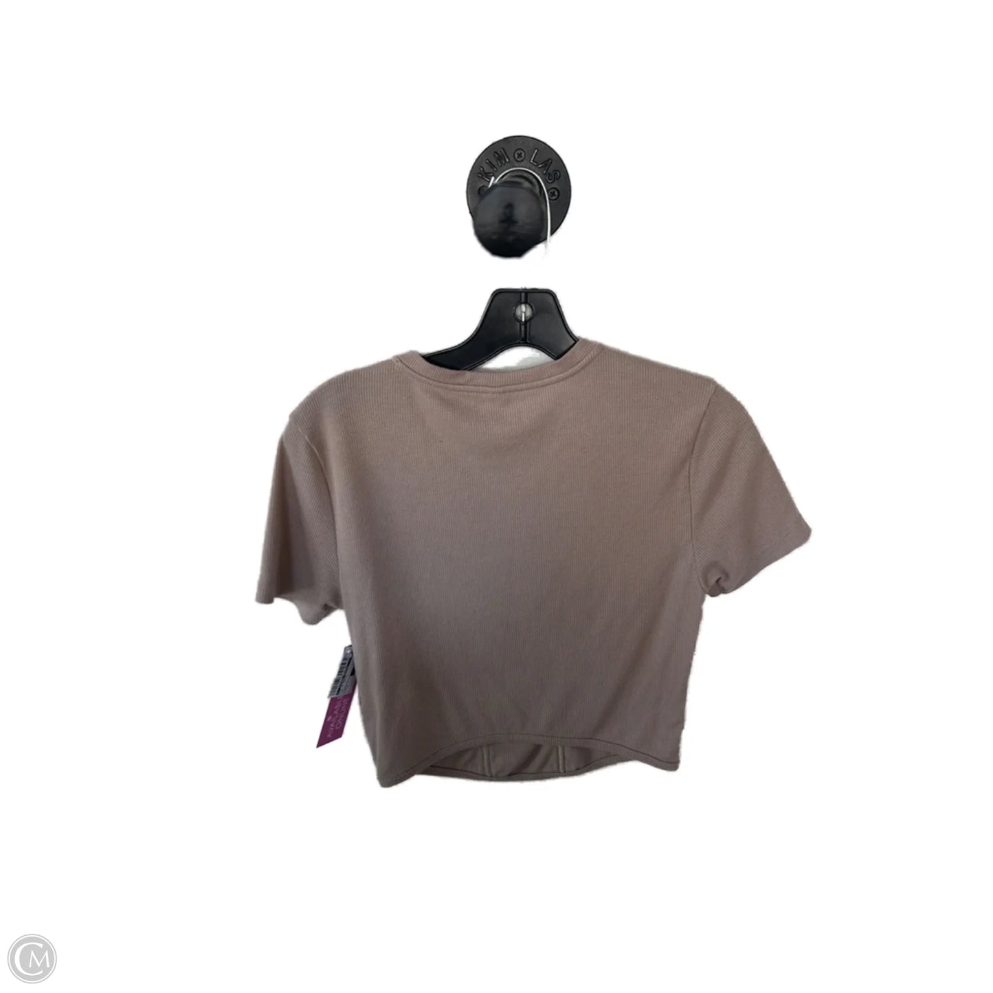 Top Short Sleeve Basic By Clothes Mentor In Tan, Size: M