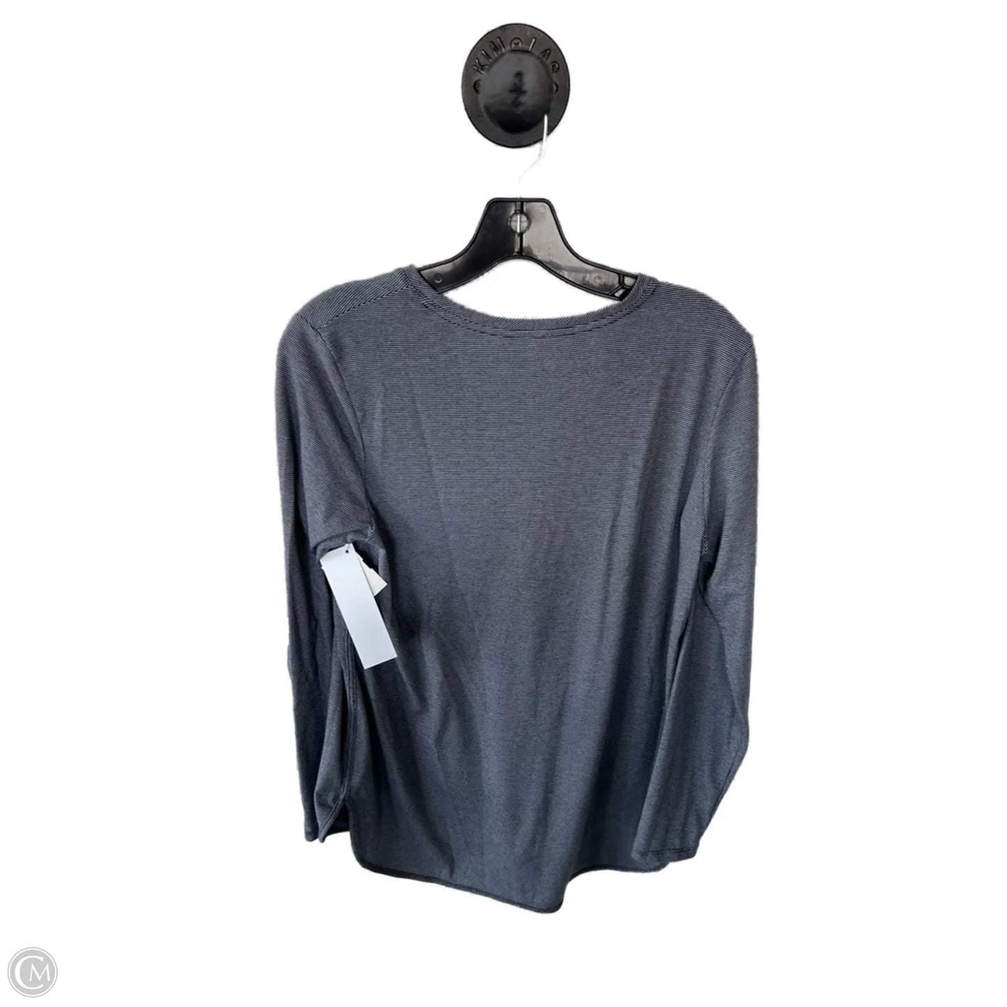 Top Long Sleeve By Lands End In Black & Grey, Size: S