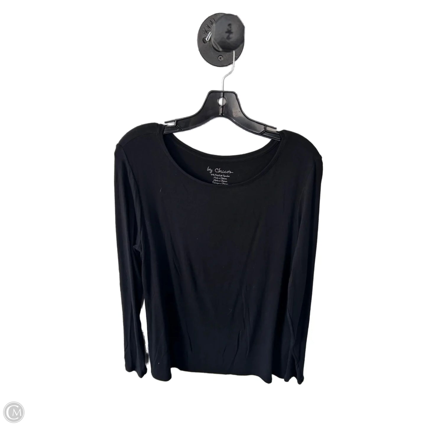 Top Long Sleeve Basic By Chicos In Black, Size: L