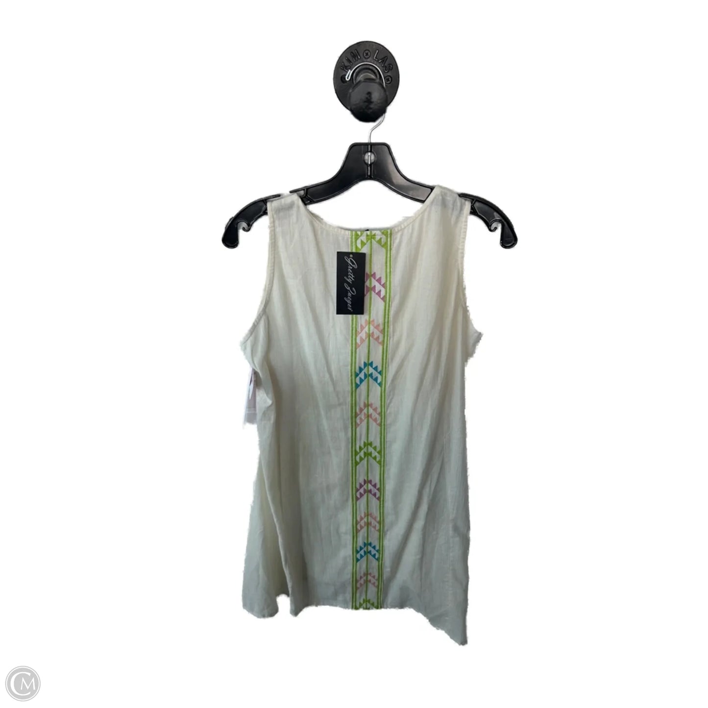 Tunic Sleeveless By Cmc In Cream, Size: L