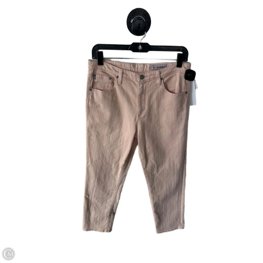 Jeans Straight By Adriano Goldschmied In Pink Denim, Size: 10