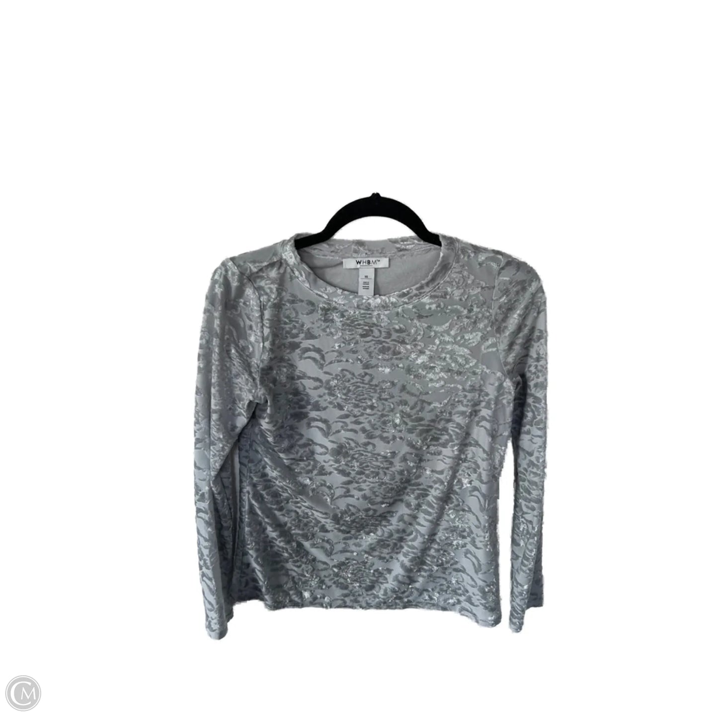 Top Long Sleeve By White House Black Market In Grey, Size: Xs