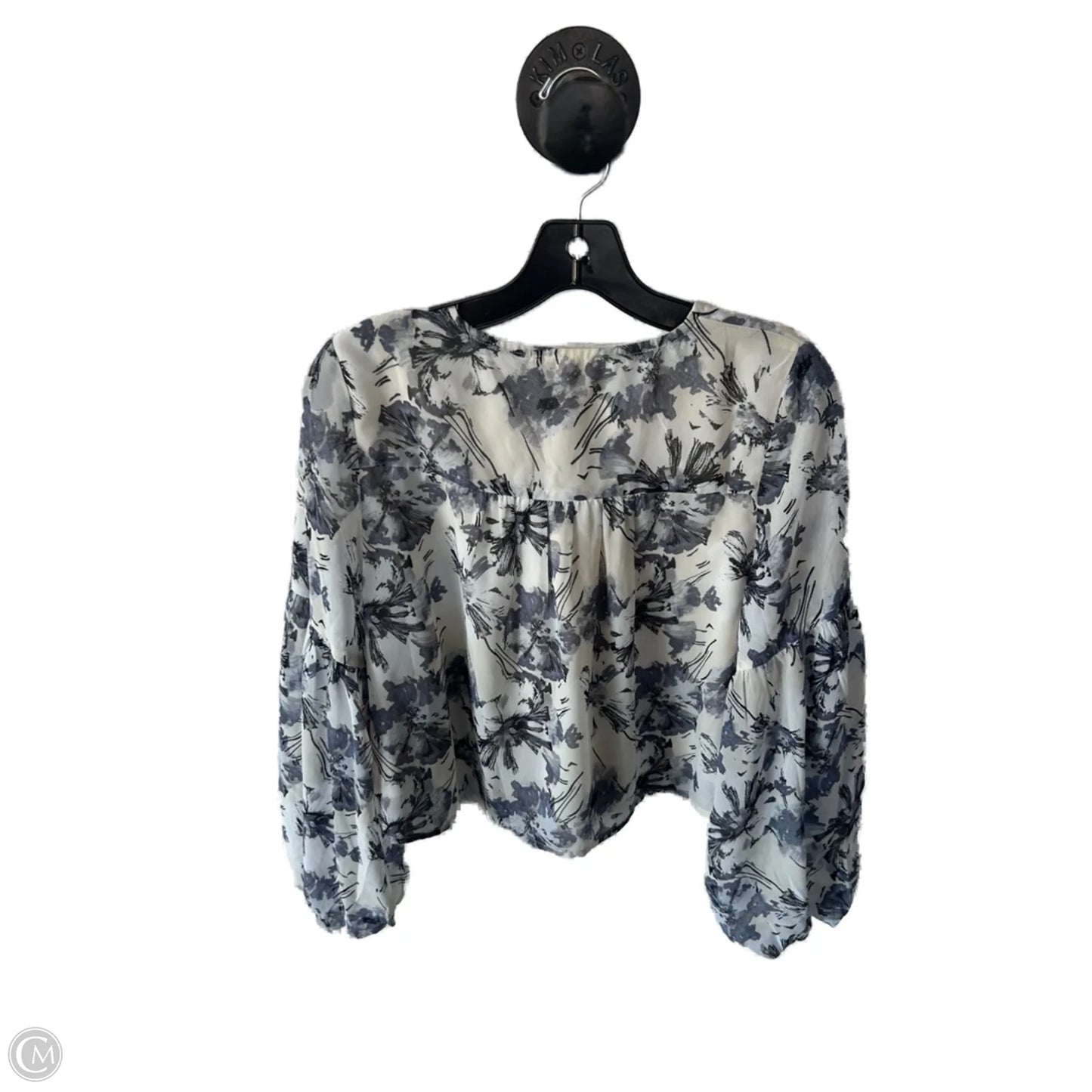 Top Long Sleeve By Promesa In Grey & Tan, Size: M