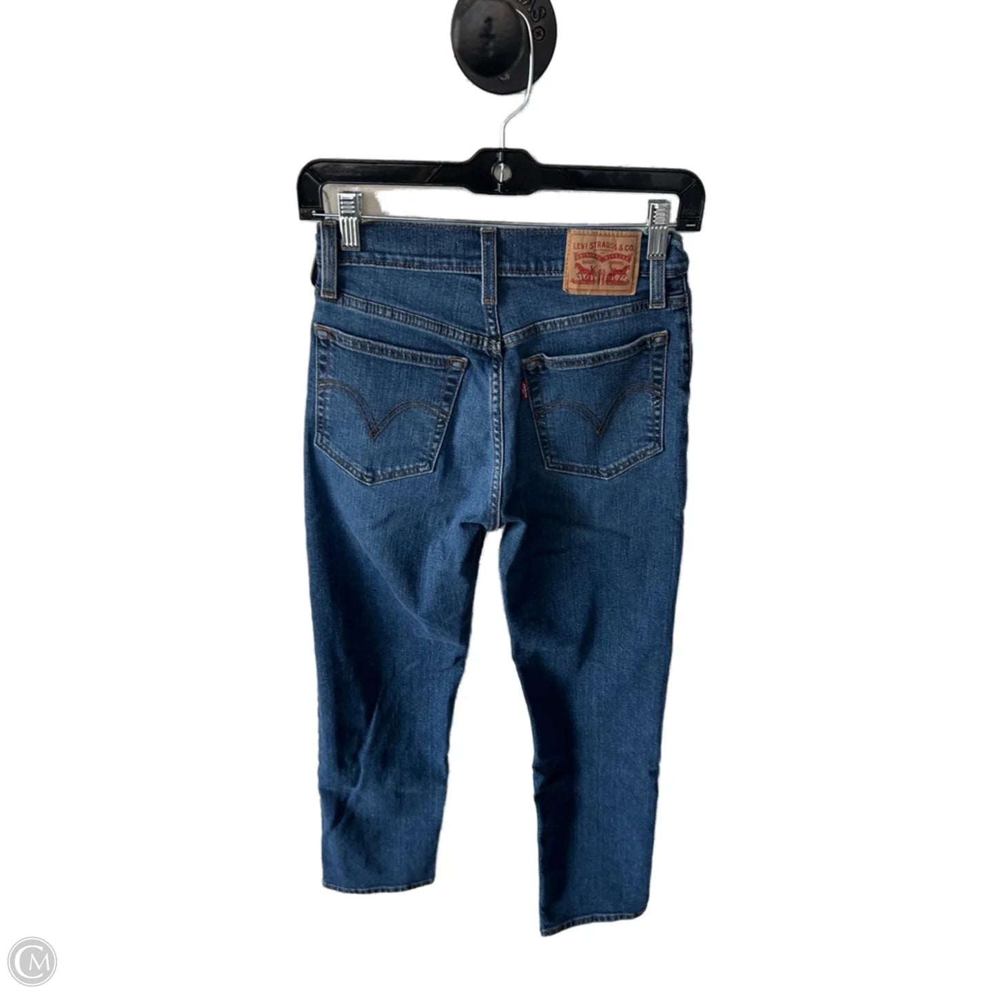 Jeans Straight By Levis In Blue Denim, Size: 2