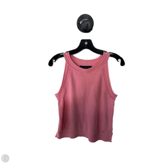 Vest Sweater By Tommy Hilfiger In Pink, Size: M