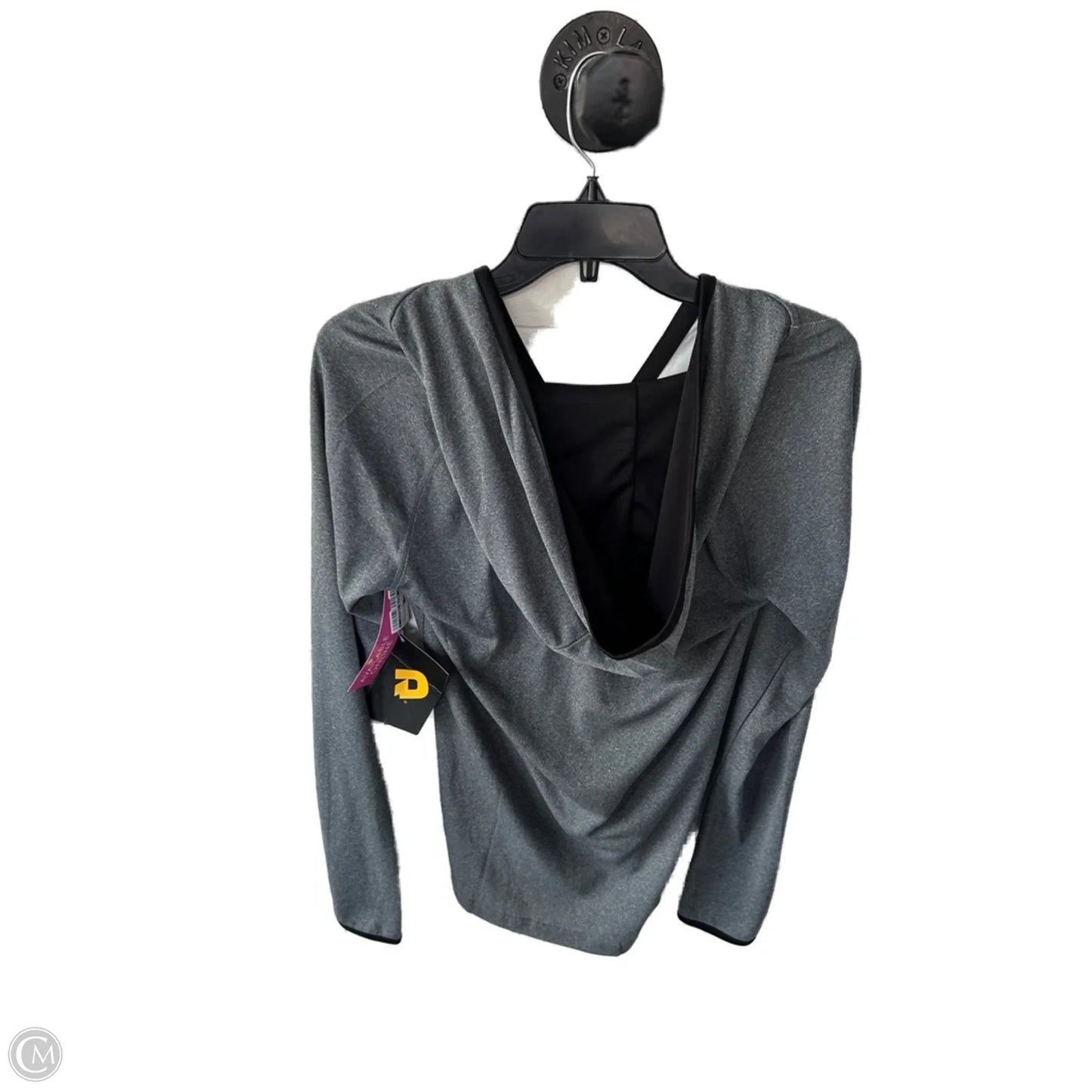 Athletic Top Long Sleeve Hoodie By Clothes Mentor In Grey, Size: S