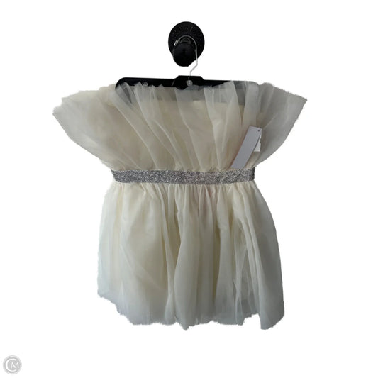 Dress Party Short By Betsey Johnson In Cream, Size: L