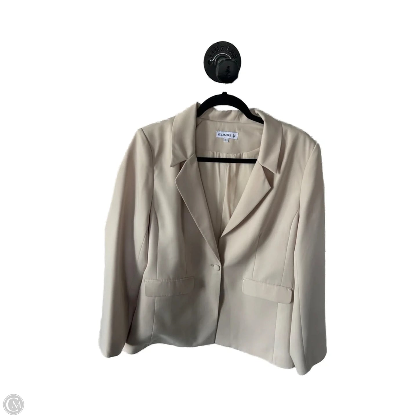 Blazer By Clothes Mentor In Tan, Size: L