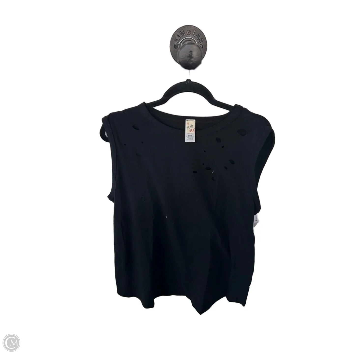 Top Sleeveless Basic By 7th Ray In Black, Size: L