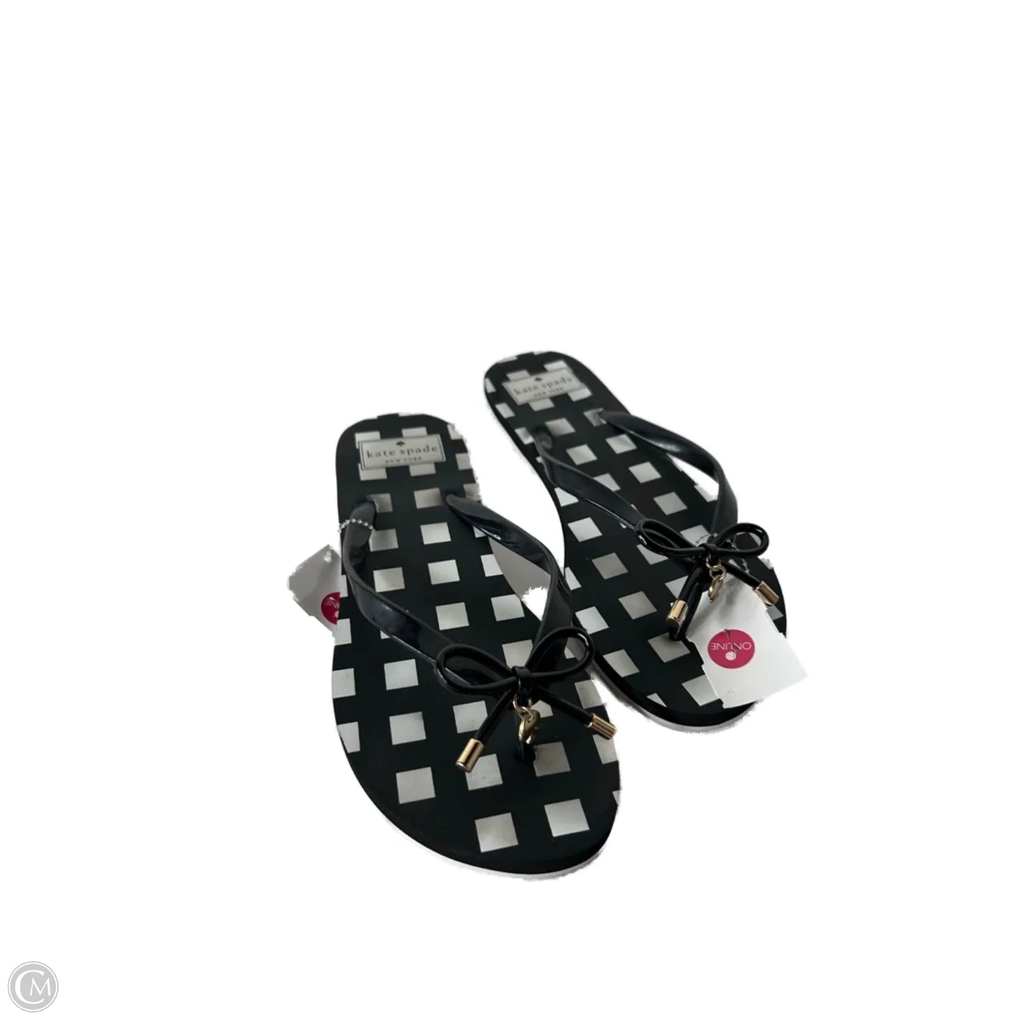 Sandals Designer By Kate Spade In Black & White, Size: 7