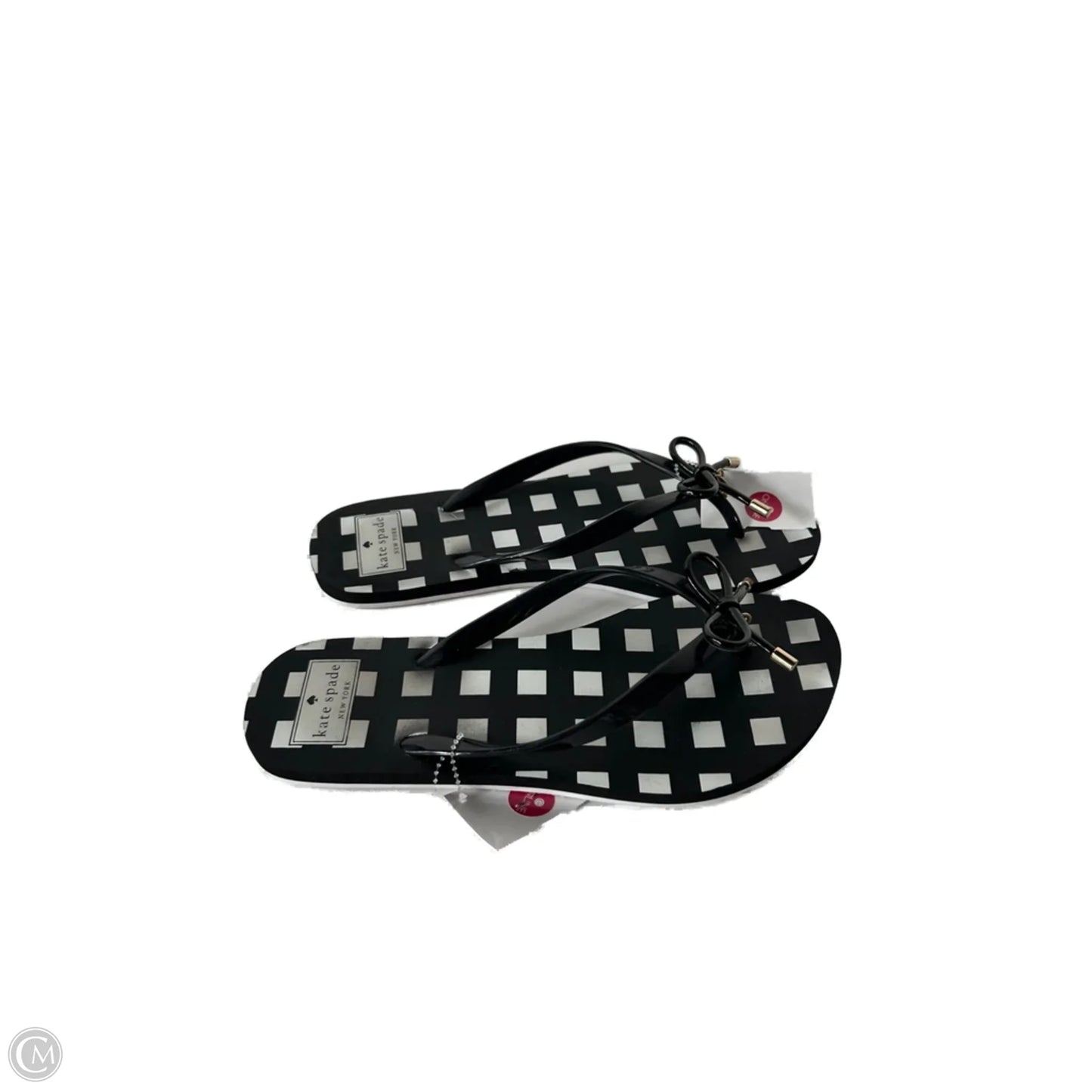 Sandals Designer By Kate Spade In Black & White, Size: 7