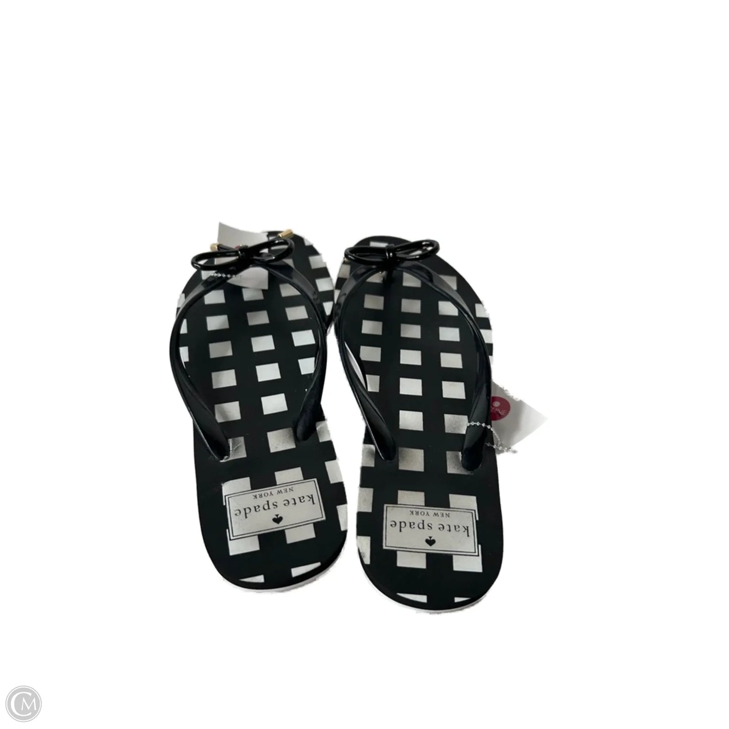Sandals Designer By Kate Spade In Black & White, Size: 7