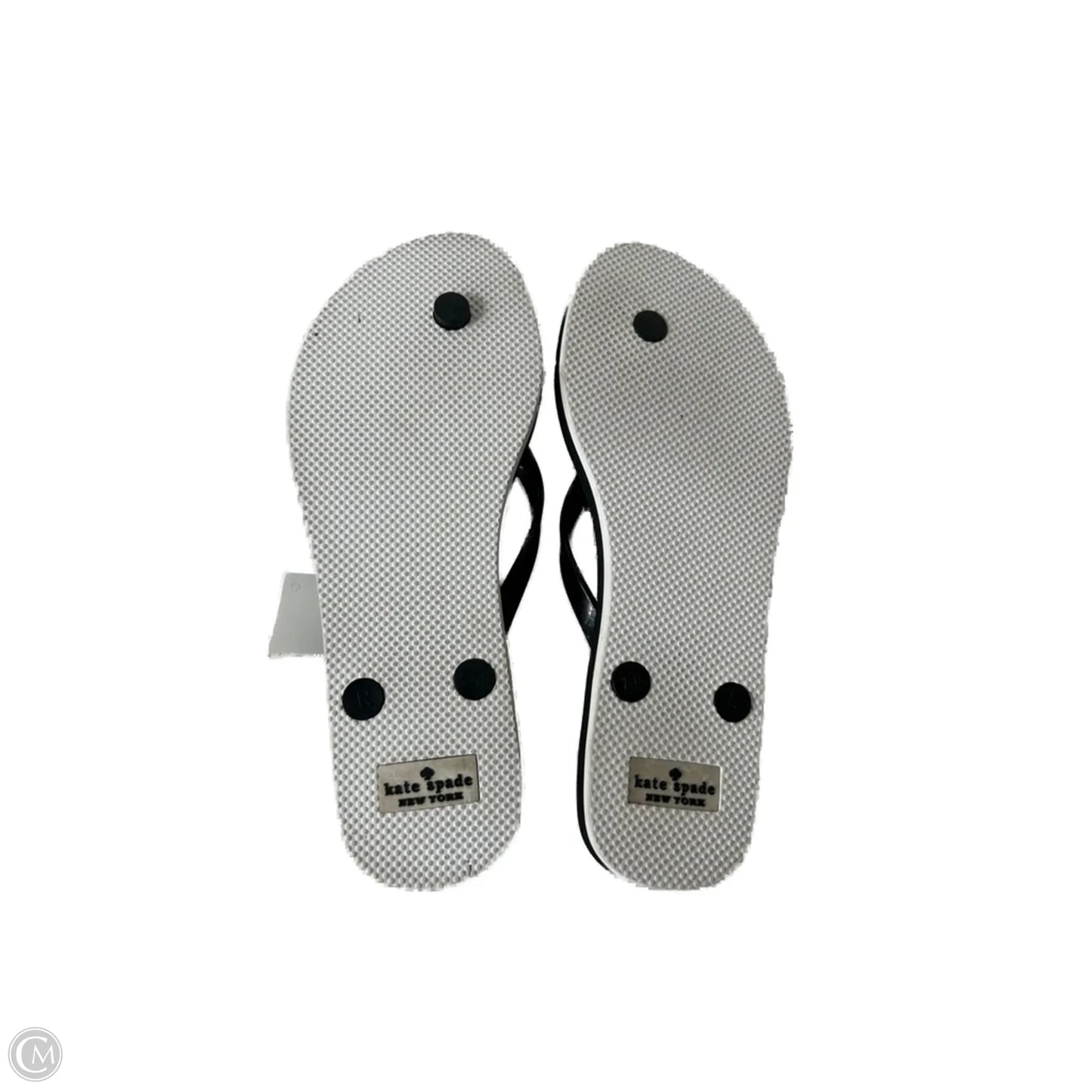 Sandals Designer By Kate Spade In Black & White, Size: 7